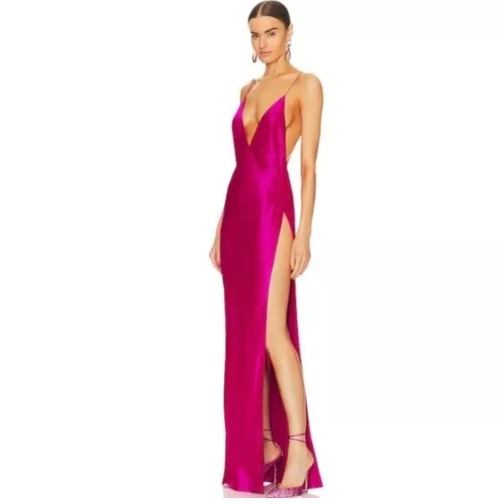 Retrofete Paloma Dress in Neon Pink Size L